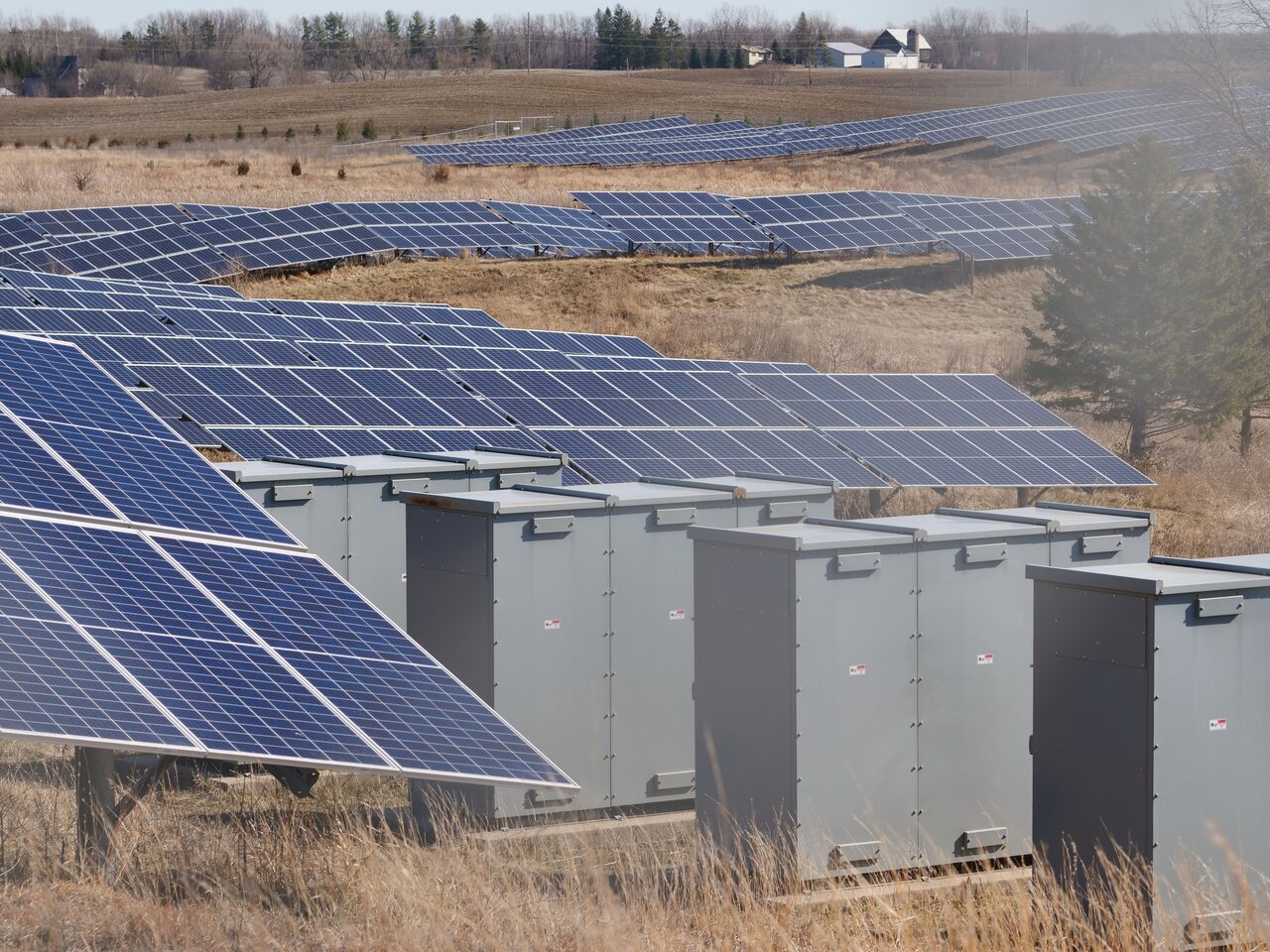 Utility-scale solar field